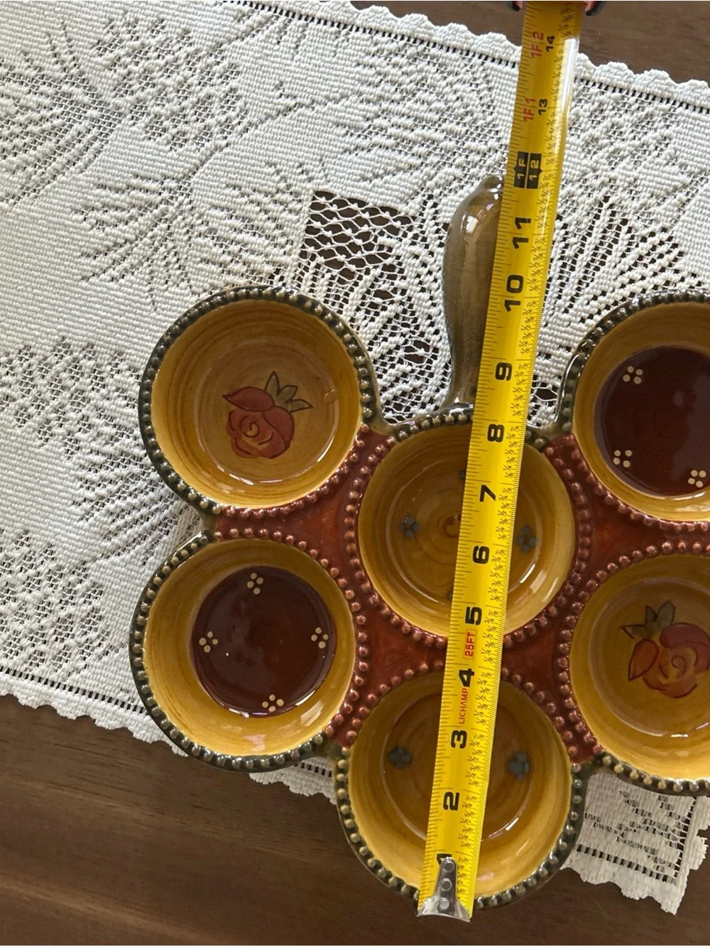 San Remo Appetizer Dipping Bowl Condiments Serving Plate Nanette Vacher 12''